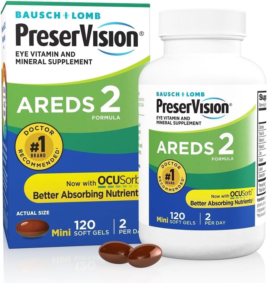 PreserVision AREDS 2 Eye Vitamin & Mineral Supplement, 120 Softgels