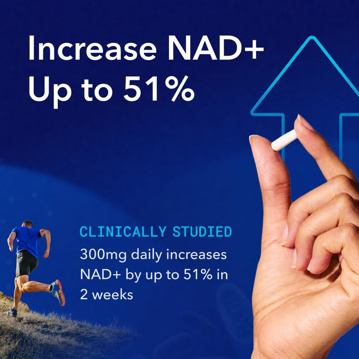 TRU NIAGEN Patented NAD+ Supplement, 300mg Niagen, 30 Servings | Nicotinamide Riboside (NR) Take 1 Daily | 1 Bottle