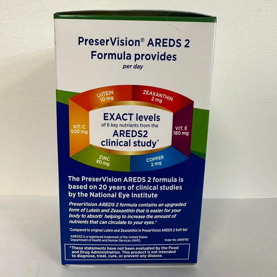 PreserVision AREDS 2 Eye Vitamin & Mineral Supplement, 120 Softgels
