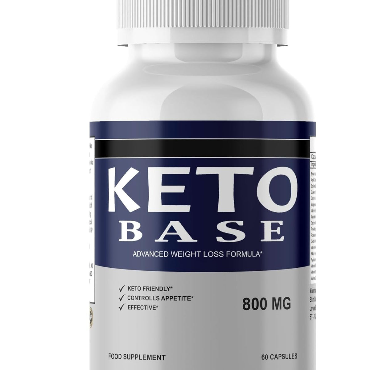 Keto Base Weight Management Capsules – All-Natural Vegan Supplement with Cinnamon Bark, Biotin, Guggul Extract, Weight Management Support, 60 Capsules