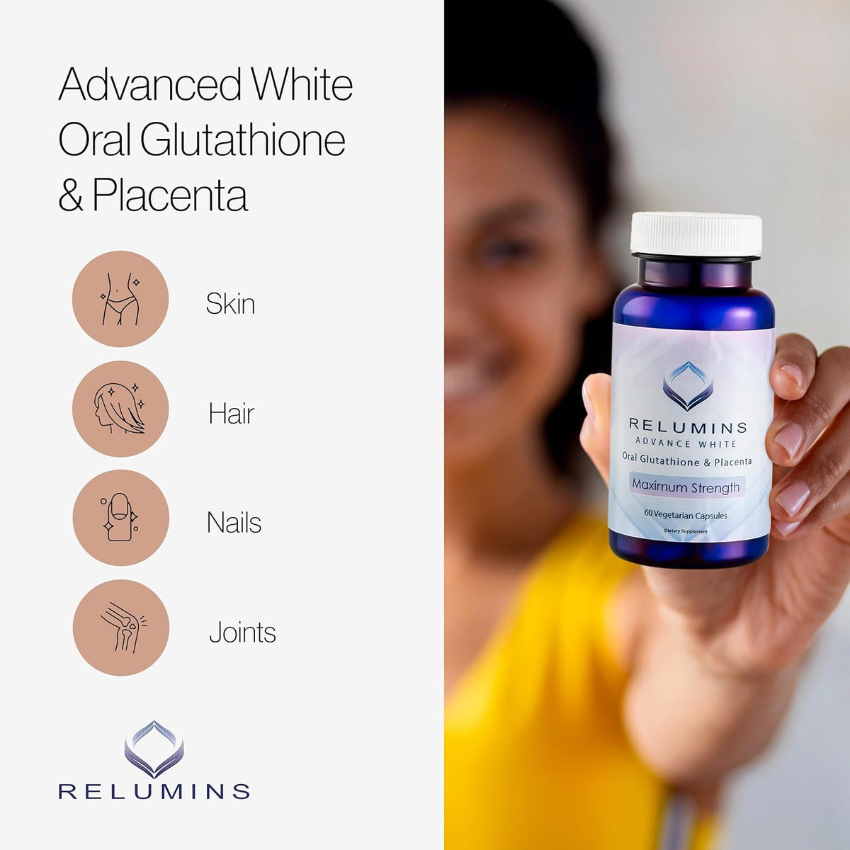 Glutathione & Collagen Supplement Stack – 60 Gluta Placenta Capsules + 60 Peach-Flavored Chewable Collagen Tablets – Skin & Body Support – Daily Wellness Combo – Premium Quality Formula