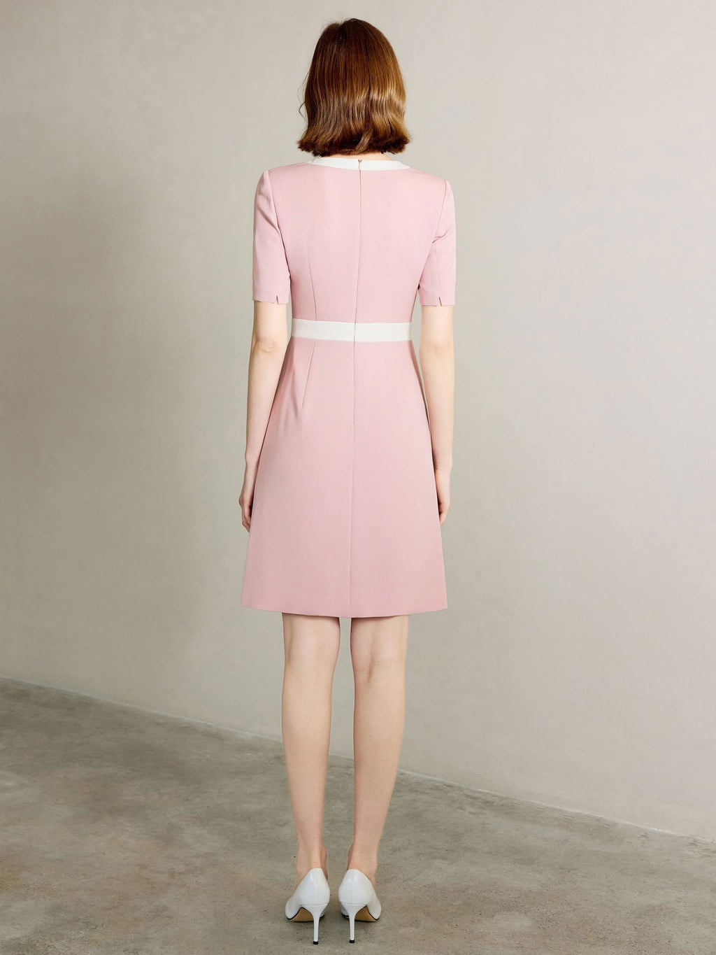 The Rosewood Tailored Dress (Blush Pink)