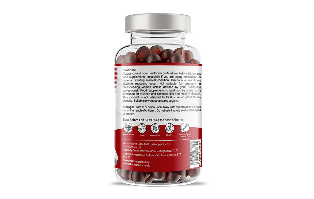 Iron & Vitamin C Vegan Gummies - 150 Natural Cherry Flavour